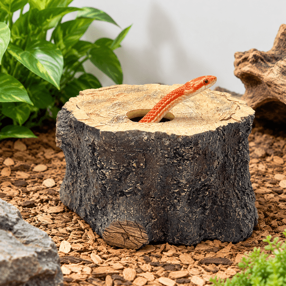 L / 7.7x7.3x4.2 Inch Reptile Cave for Ball Pythons and Snakes