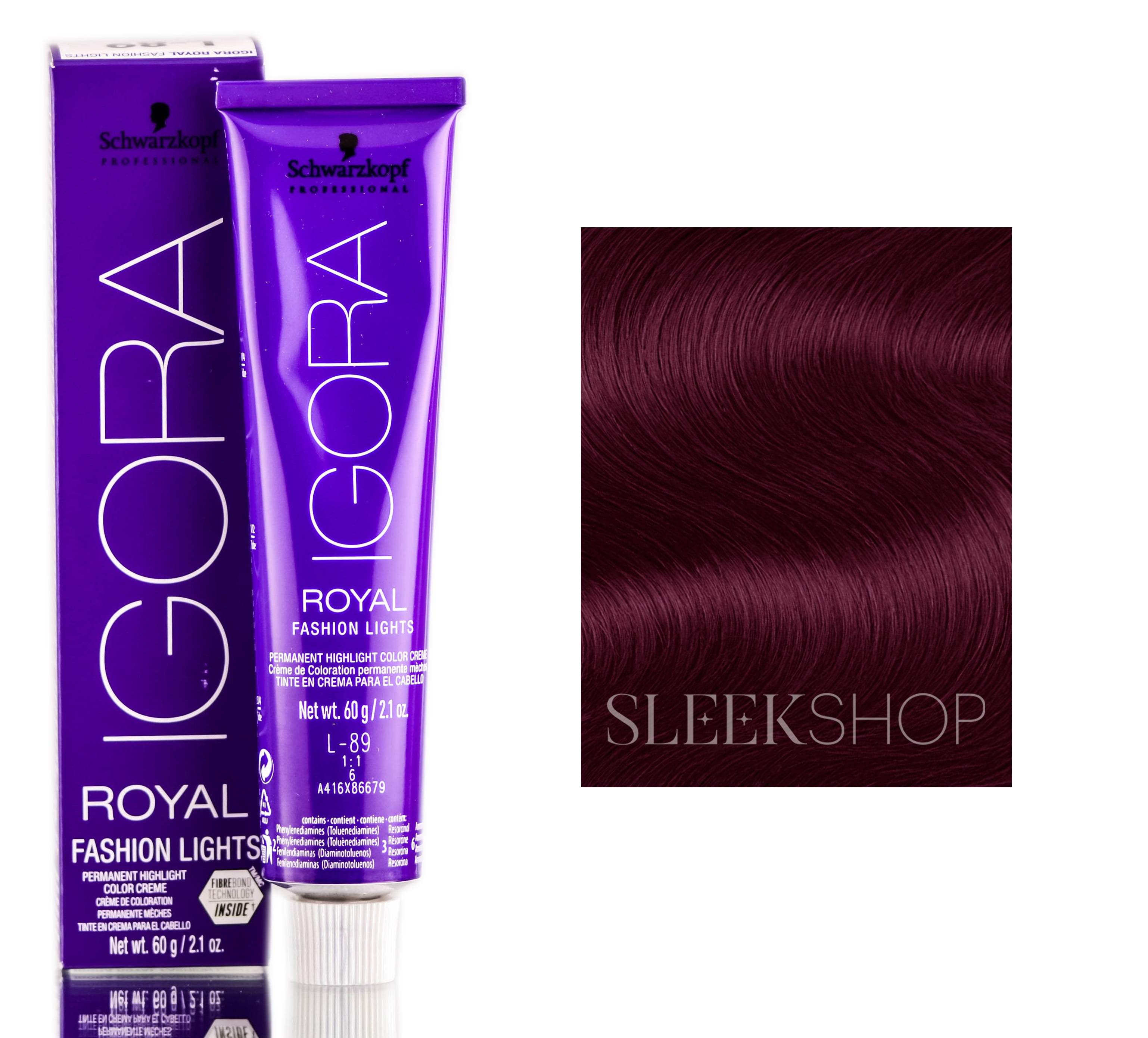 Produktbild von Schwarzkopf Igora Royal Fashion Lights L-89 - 2x60ml Haarfärbemittel