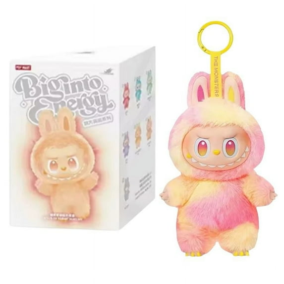 L..A&B'U-B.U 3.0 Plush Keychain Doll - Cute Stuffed Animal Charm for Backpacks, Purses & Keys, Soft Mini Pendant Gift (Stress Relief Toy)