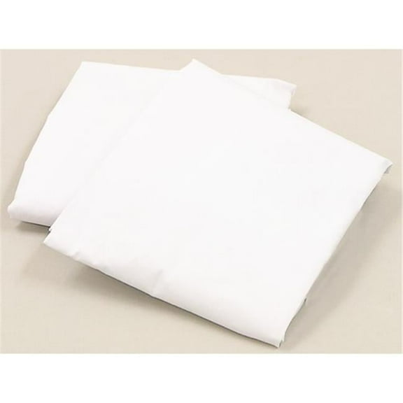 L A BABY 3714-10 Fitted Sheet For Full Size Crib Natural 100% Cotton Fabric- White