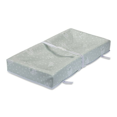 LA Baby 4-Sided Square-Corner Waterproof Diaper Changing Pad with Easy to Clean Cover, Sage Green