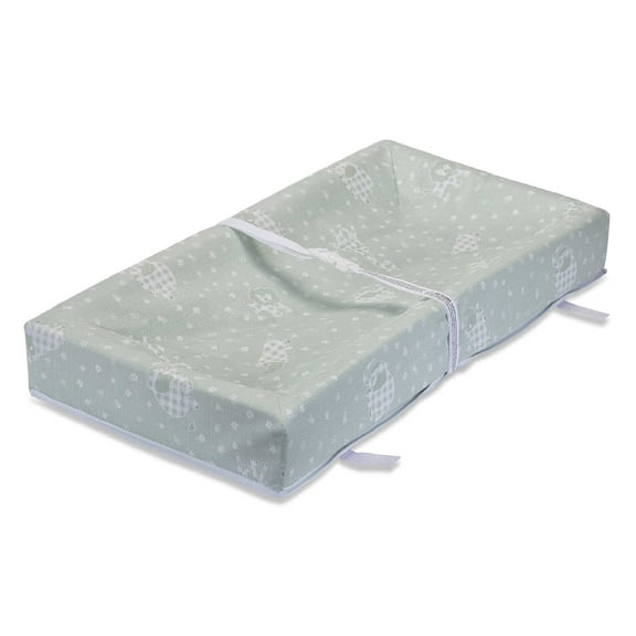 LA Baby 4-Sided Square-Corner Waterproof Diaper Changing Pad with Easy to Clean Cover, Sage Green