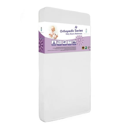 2-Stage Standard Crib/Toddler Waterproof Mattress with Natural Coconut Fiber Layer