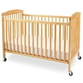 L.A. Baby Full Size Wood Folding Crib, Natural