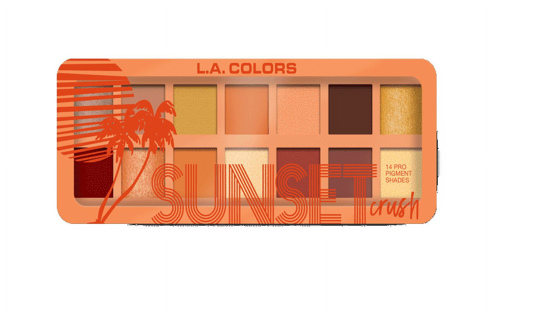 L.A. COLORS 14 Color Eyeshadow Palette, Sunset Crush, 0.95 fl oz