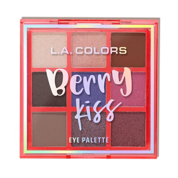 L.A. COLORS 9 Color Eyeshadow Palette, Berry Kiss CES492