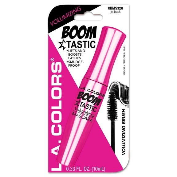 L.A. COLORS Boom Tastic Volumizing Mascara, Jet Black, 0.33 fl oz