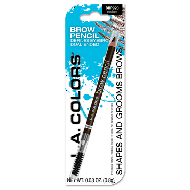 L.A. COLORS Brow Pencil with Spool, Medium, 0.03 fl oz