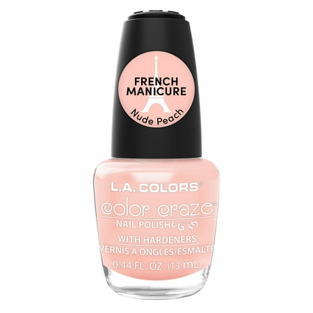 L.A. COLORS Color Craze Nail Polish, French Manicure, Nude Peach, 0.44 fl oz