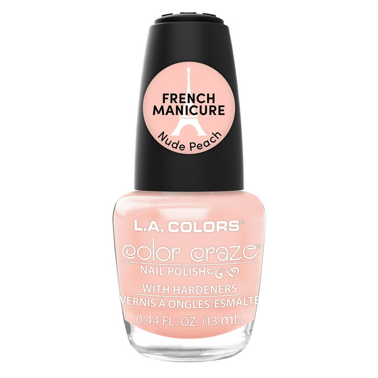 L.A. COLORS Color Craze Nail Polish, French Manicure, Nude Peach