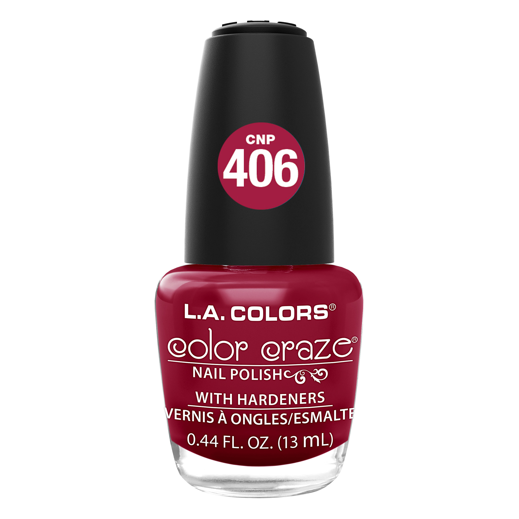 L.A. COLORS Color Craze Nail Polish, Hot Blooded, 0.44 fl oz - image 1 of 8