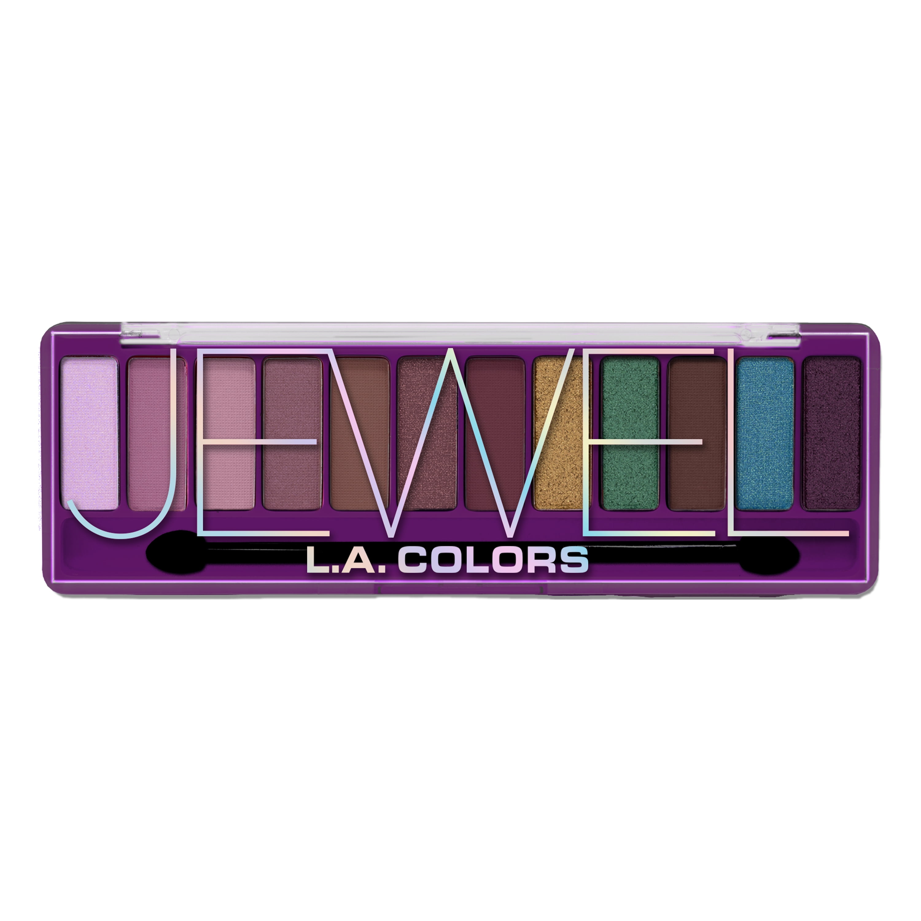 L.A. COLORS Eyeshadow Color Vibe 12 Color Palette, Jewel, 0.30 fl