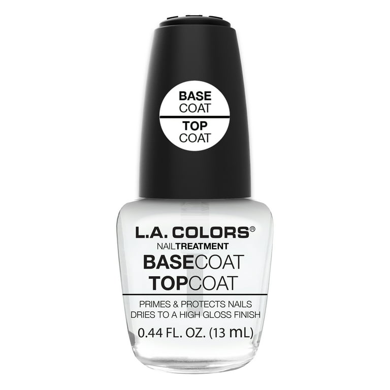 L.A. COLORS Craze Base Coat/Topcoat Nail Polish, Clear, 0.44 fl oz