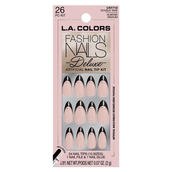 L.A. COLORS Deluxe Nail Tip, Double Take, 26 Piece