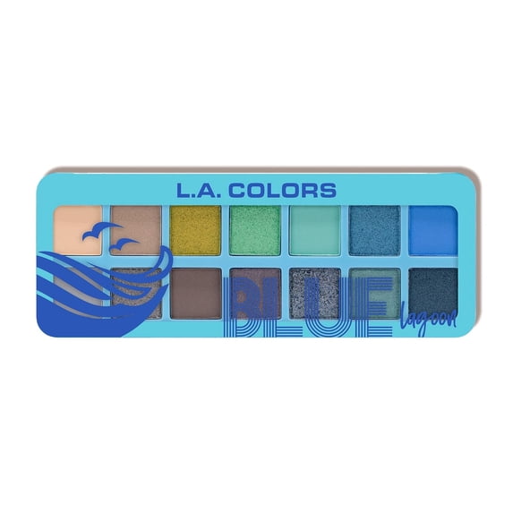L.A. COLORS 14 Color Eyeshadow Palette Blue Lagoon CES439 1 Count