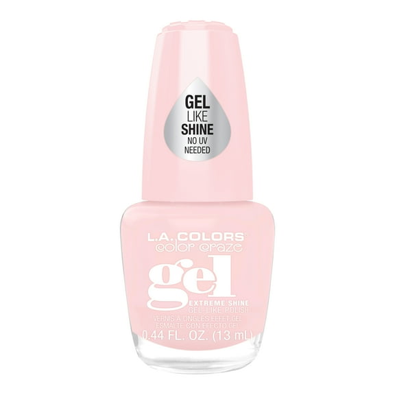 L.A. COLORS Gel-Like Shine Nail Polish, True Love, White, 0.44 fl oz