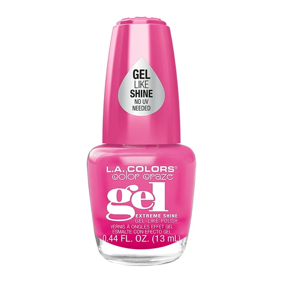 L.A. COLORS Gel-like Nail Polish, Pinkadelic, 0.44 fl oz