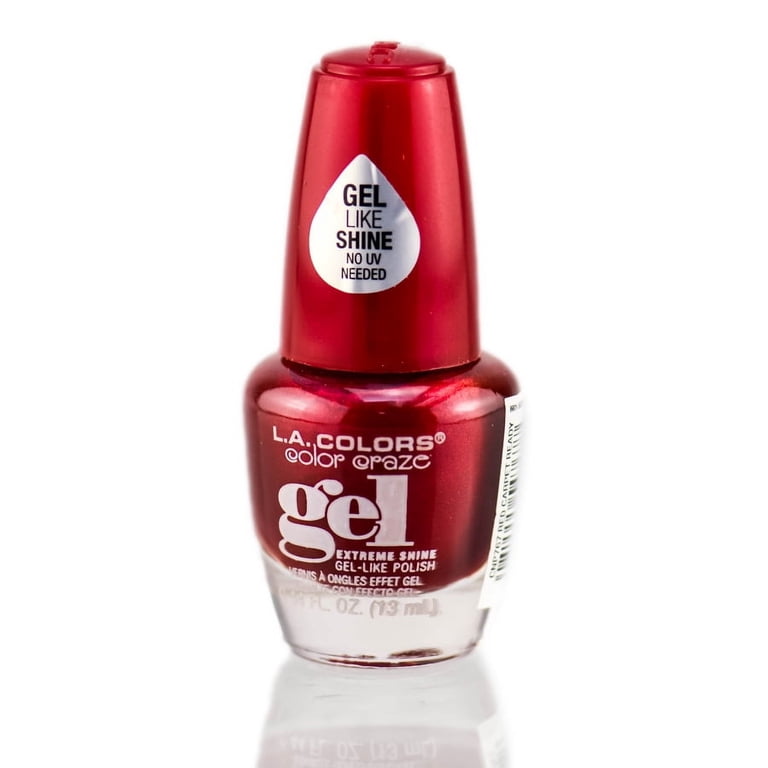L.A. COLORS Gel-like Nail Polish, Red, 0.44 oz - 13ml - Walmart.com