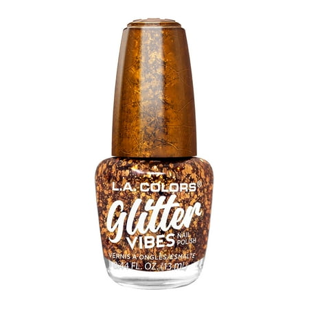 L.A. COLORS Glitter Vibes Nail Polish, Finesse, 0.44 fl oz