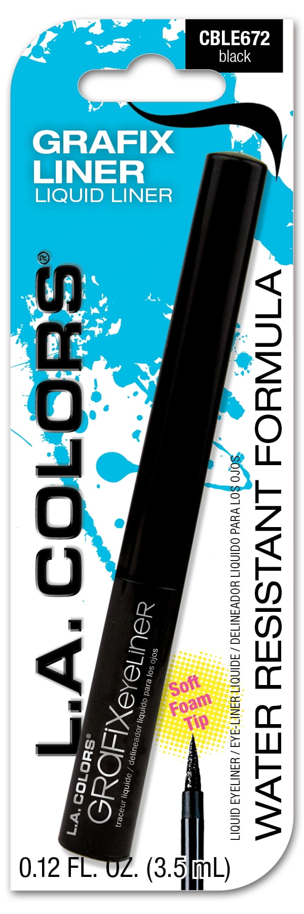 L.A. COLORS Grafix Eyeliner, Black, 0.12 fl oz