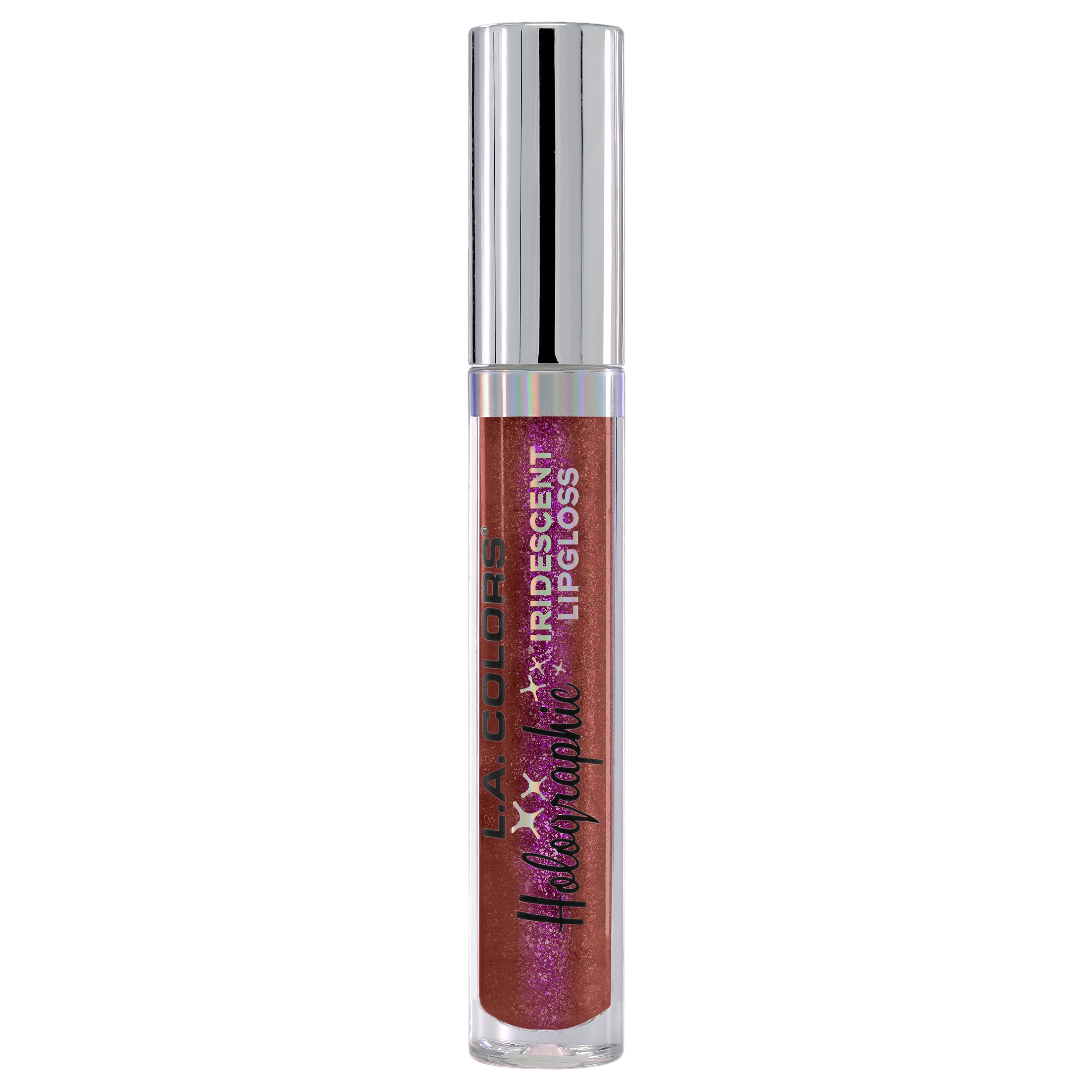 L.A. COLORS Moisturizing High Shine Holographic Shimmer Lip-gloss, Razzle Rose, 0.14 oz