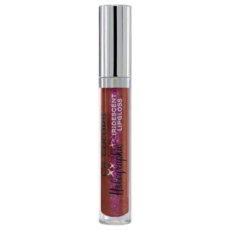 L.A. COLORS Moisturizing High Shine Holographic Shimmer Lip-gloss, Razzle Rose, 0.14 oz