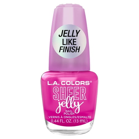 L.A. COLORS Jelly Nail Polish, Sheer, Illusion, 0.44 fl oz