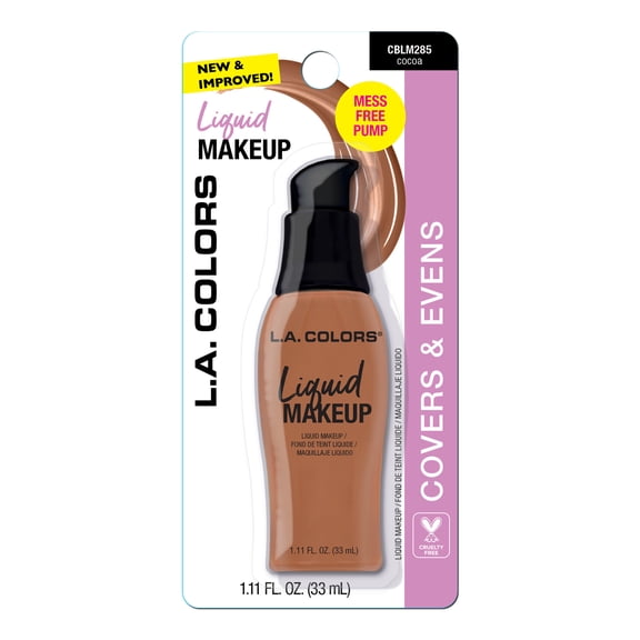 L.A. COLORS Liquid Foundation, Cocoa, 1.11 fl oz