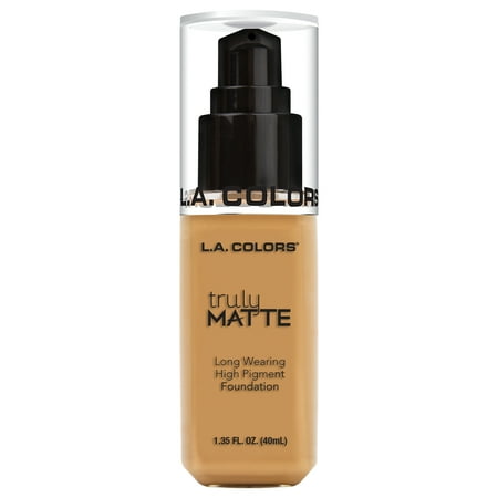 L.A. COLORS Liquid Truly Matte Foundation, Golden Beige, 1.35 fl oz