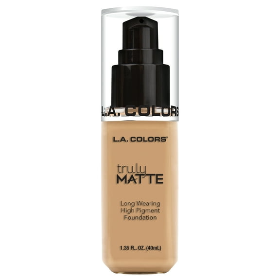 L.A. COLORS Liquid Truly Matte Foundation, Natural, 1.35 fl oz