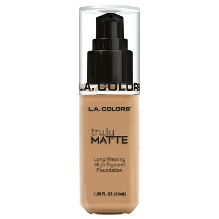 L.A. COLORS Liquid Truly Matte Foundation, Soft Beige, 1.35 fl oz