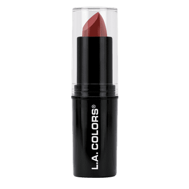 L.A. COLORS Long-Wearing Satin Finish Velvet Pout Chaser Lipstick, Edgy Rose
