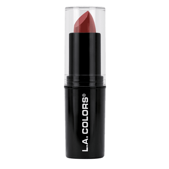 L.A. COLORS Long-Wearing Satin Finish Velvet Pout Chaser Lipstick, Edgy Rose