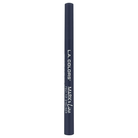 L.A. COLORS Mark & Line Felt Tip Eyeliner, Navy, 0.037 fl oz