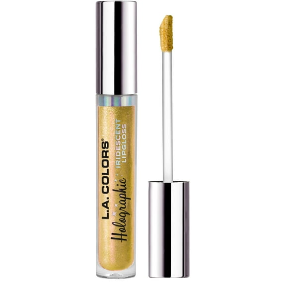 L.A. COLORS Moisturizing High Shine Holographic Shimmer Lip-gloss, Gold Rush