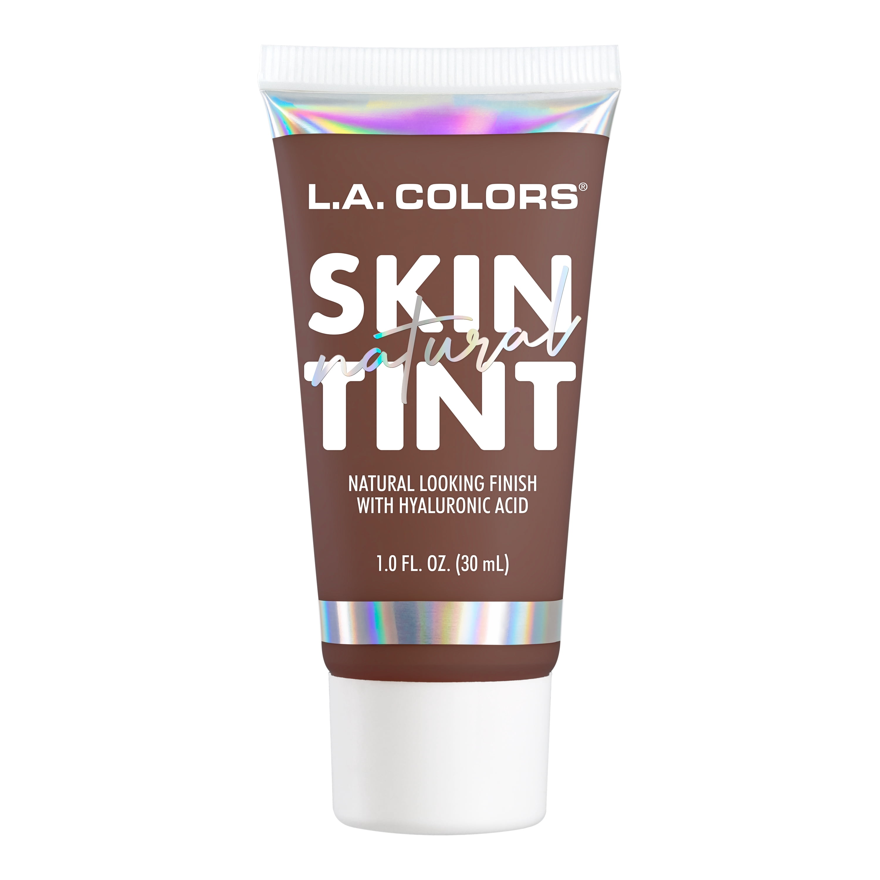 L.A. COLORS Natural Skin Tint Lightweight Hydrating Foundation, Ebony, 1 fl oz