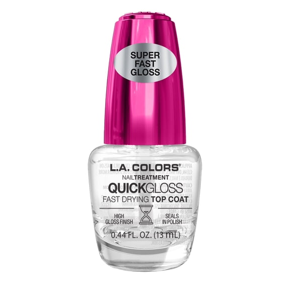 L.A. COLORS Quick Gloss Fast Drying Topcoat - Salon-Quality Finish