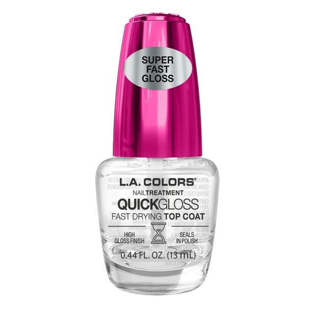 L.A. COLORS Salon Fab Nail Treatment Nail Polish, Quick Gloss Fast