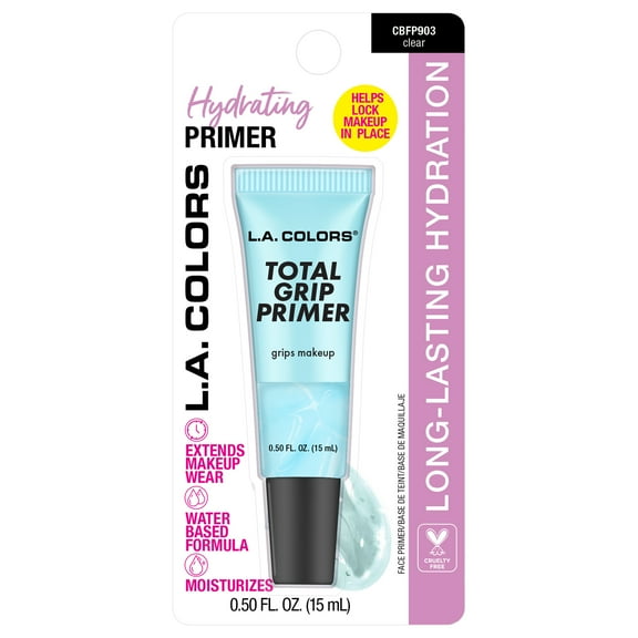 L.A. COLORS Total Grip Primer, Long-Lasting Hydration, Hydrating Primer, 0.5 fl oz