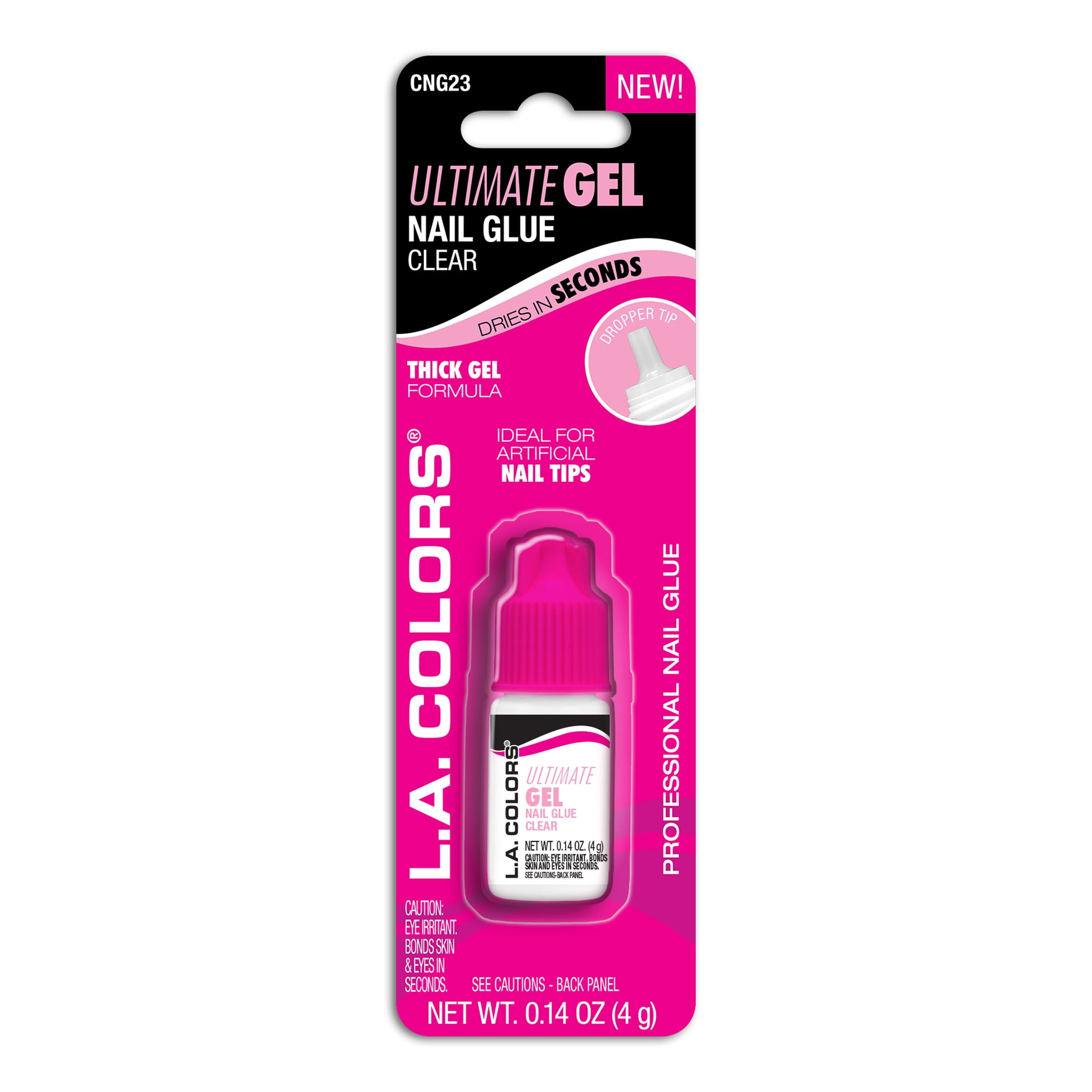 L.A. COLORS Ultimate Nail Glue, Gel, Clear, 0.1 fl oz