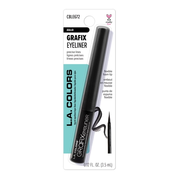 L.A. COLORS Ultra-Stay Grafix Eyeliner, Black, 0.12 fl oz