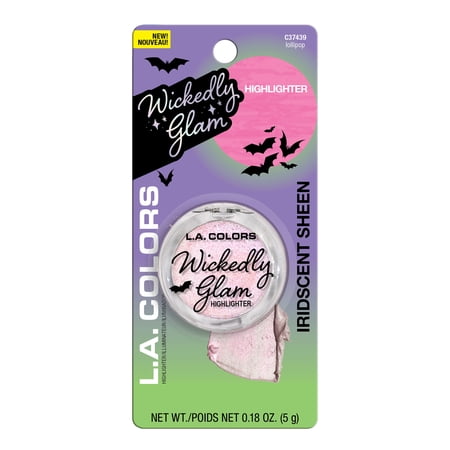 L.A. COLORS WICKED GLAM PINK, LOLLIPOP, POWDER HIGHLIGHTER, 0.18 OZ