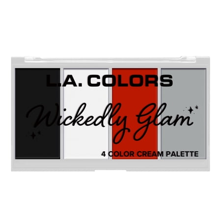 L.A. COLORS Wickedly Glam, Multi-Use 4 Color Cream Palette, Face & Eye, Basic, 0.35 OZ