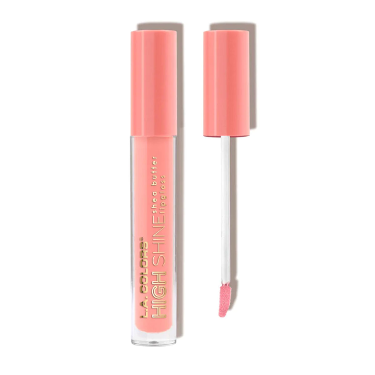L.A. Colors 1 x High Shine Lipgloss [CLG933 Baby Cakes] Lip Oil Lip Gloss Balm & Zipper Bag