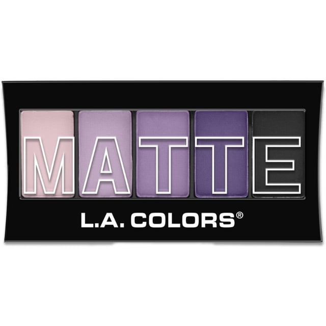 L.A. Colors 5 Color Matte Eyeshadow, Purple Cashmere 0.08 oz