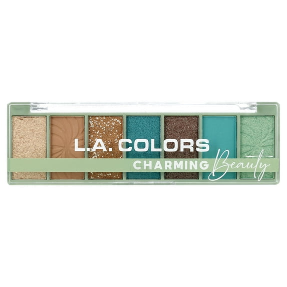 L.A. Colors All-In-One Compact, Buttery 7 Color Eyeshadow Palette, Charming