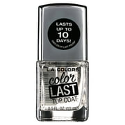 L.A. Colors Color Last Nail Polish, Crystal Top Coat, 0.5 fl oz