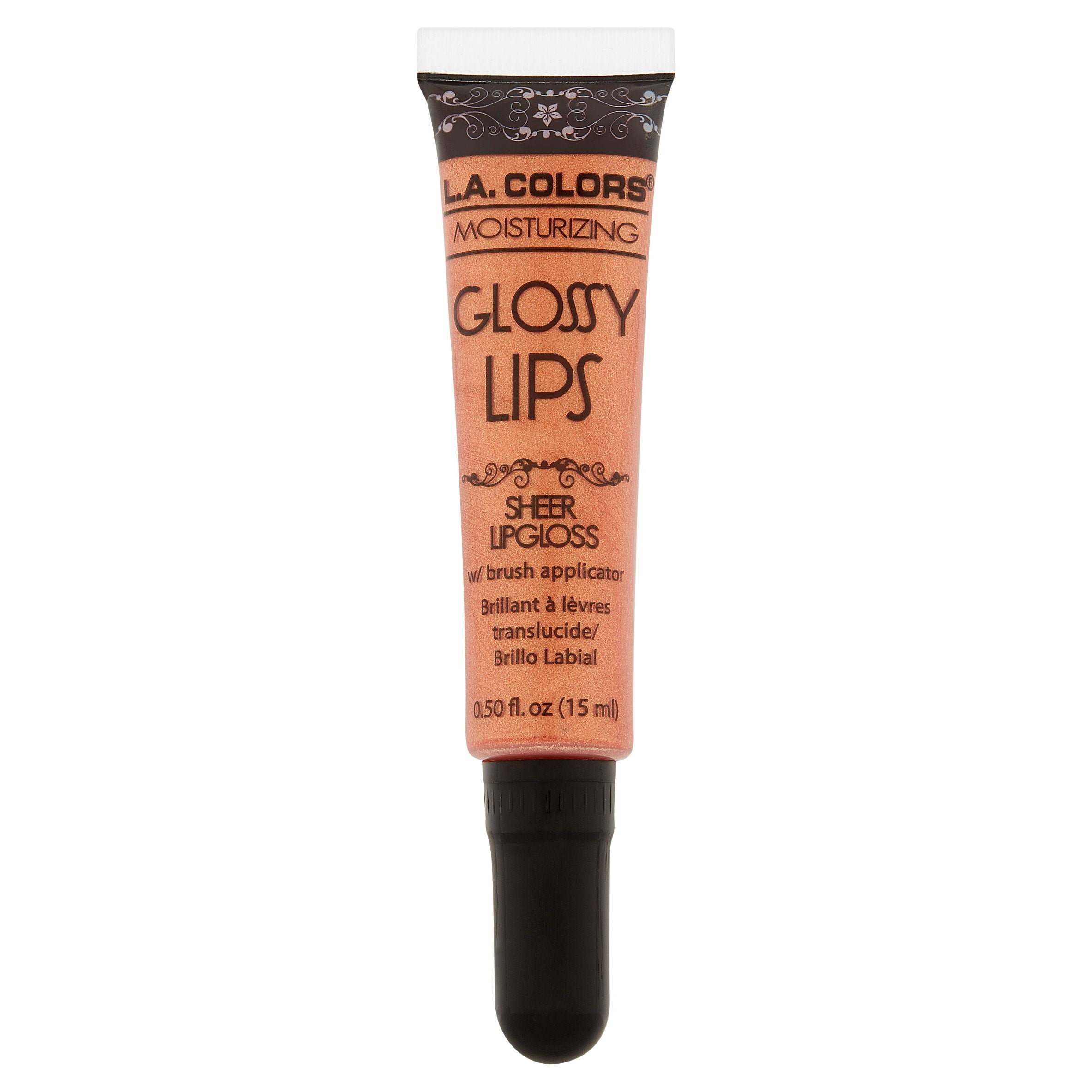 L.A. Colors Glossy Lips Sheer Lipgloss, Cookie Dough, 0.5 fl oz