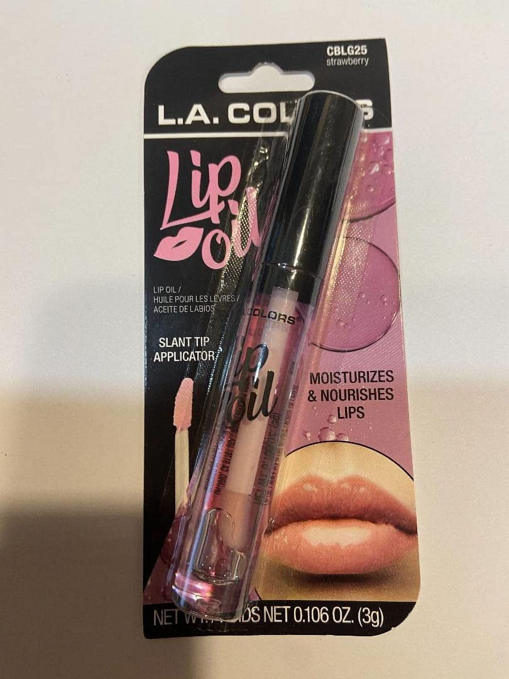 L.a. Colors Lip Oil Cblg25 Strawberry .106 Oz - Walmart.com