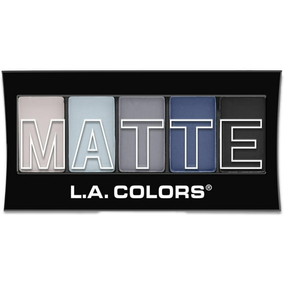 L.A. Colors Matte Eyeshadow Palette, Blue Denim